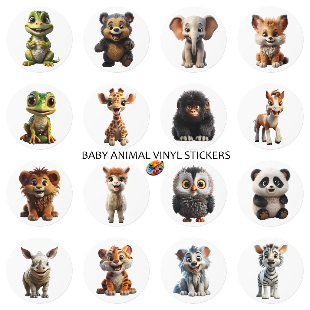 Cute 3D Animal Decals