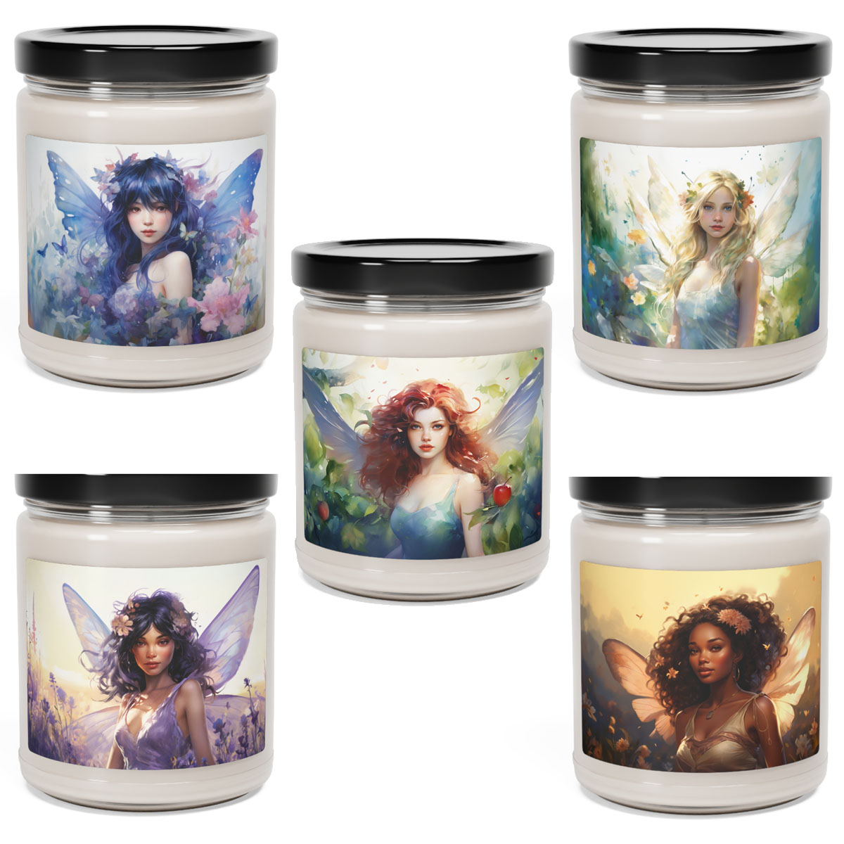 Fairies of the World Watercolor Candles